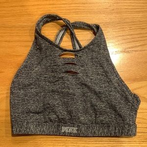 High neck VS Pink sports bra